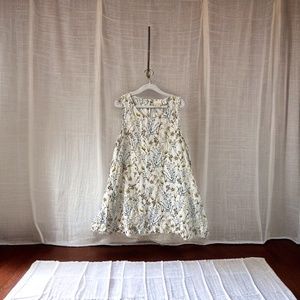 Cynthia Rowley 100% Floral Printed Linen Day Dress